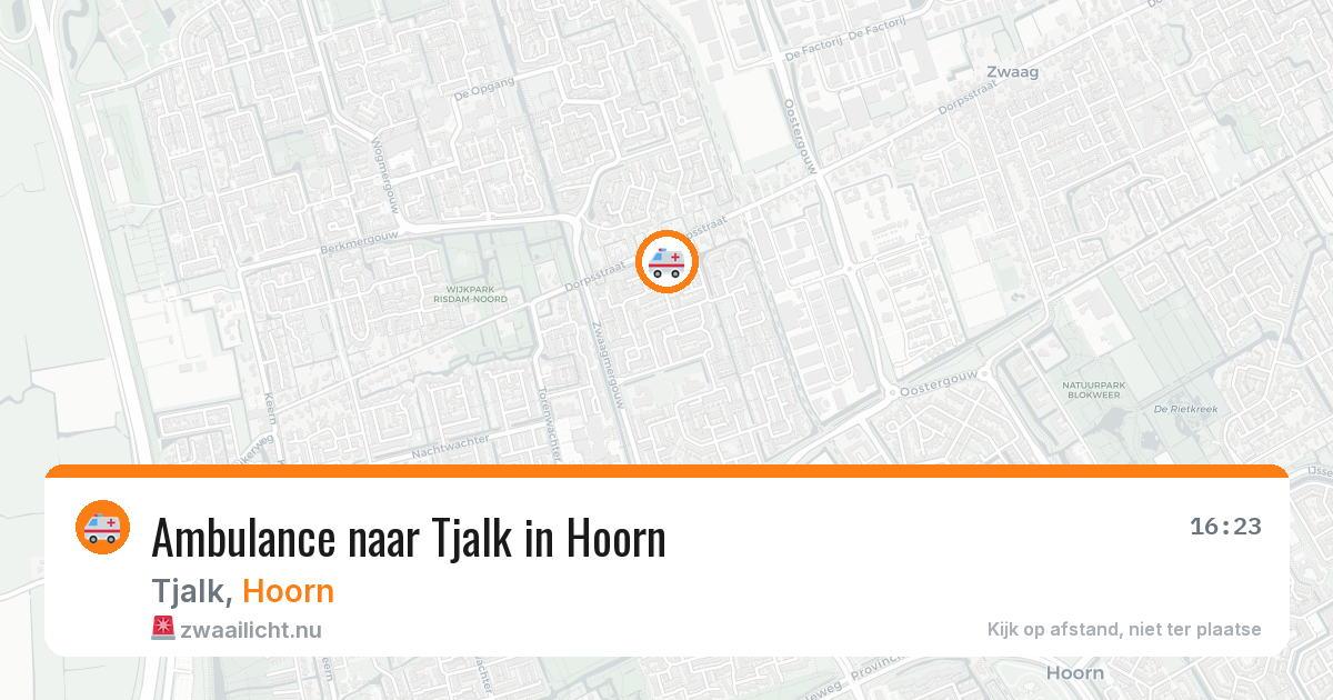 Ambulance naar Tjalk in Hoorn — 18 mei 2026