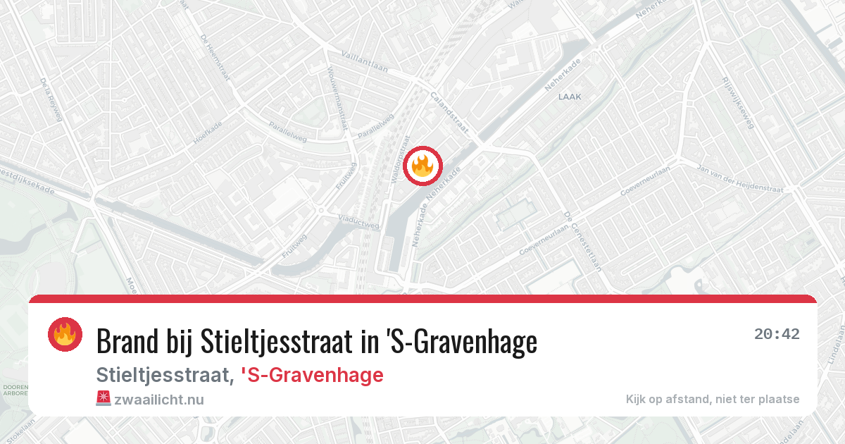 Brand bij Stieltjesstraat in 'S-Gravenhage — 16 jul 2026