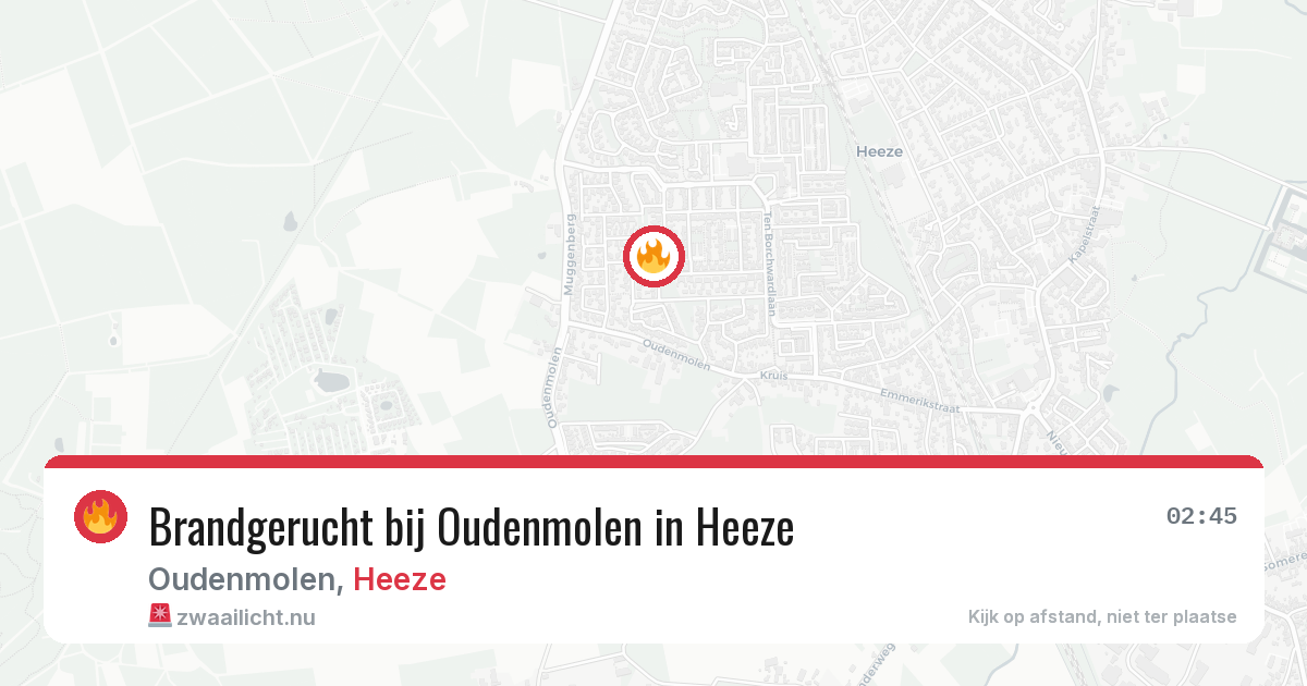 Brandgerucht bij Oudenmolen in Heeze — 20 apr 2026