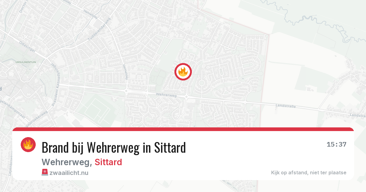Brand bij Wehrerweg in Sittard — 14 jul 2026