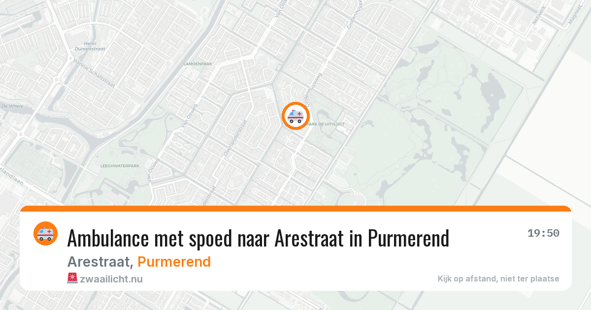 Ambulance met spoed naar Arestraat in Purmerend — 21 mei 2026