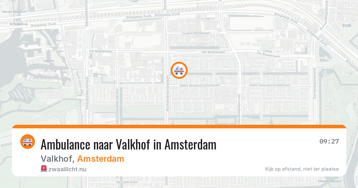 Ambulance naar Valkhof in Amsterdam — 24 jul 2026