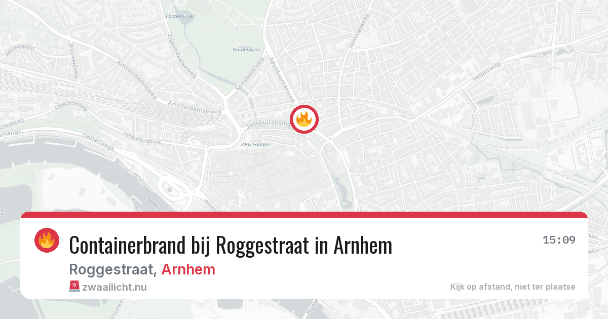 Containerbrand bij Roggestraat in Arnhem — 1 apr 2026