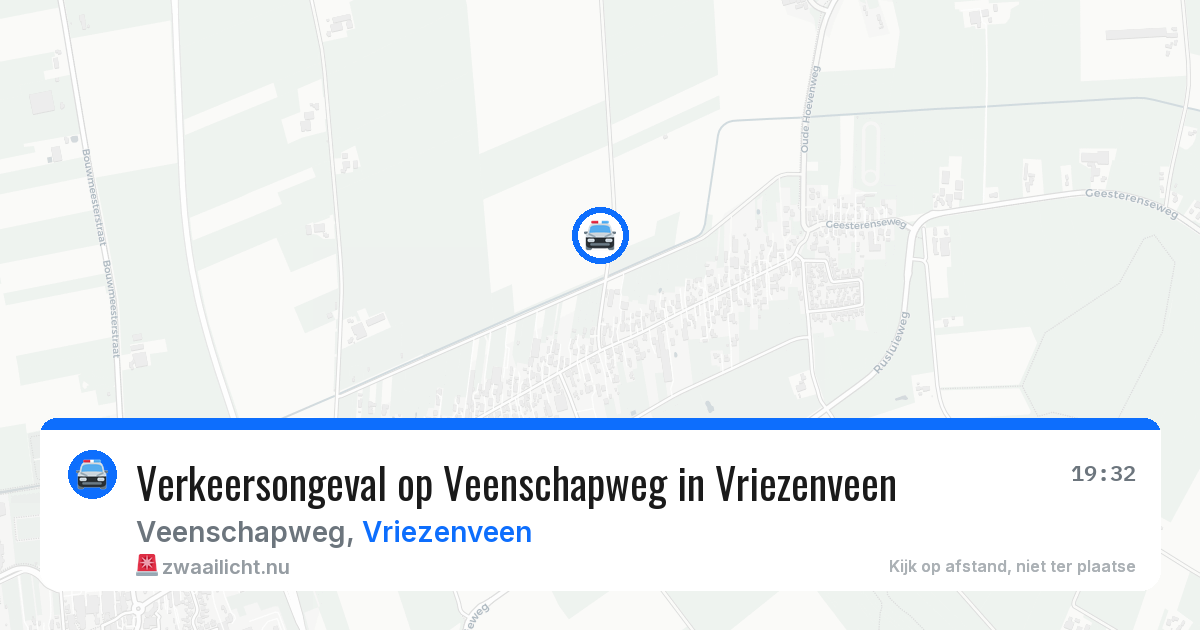 Verkeersongeval op Veenschapweg in Vriezenveen — 17 jan 2026