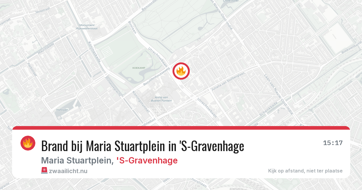 Brand bij Maria Stuartplein in 'S-Gravenhage — 1 jun 2026