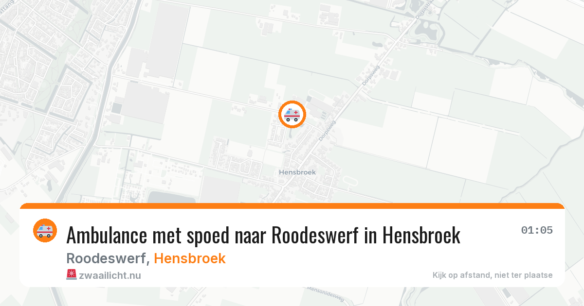 Ambulance met spoed naar Roodeswerf in Hensbroek — 19 mei 2026