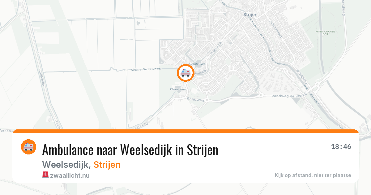 Ambulance naar Weelsedijk in Strijen — 21 jul 2026