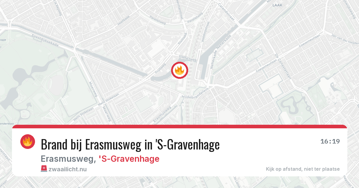 Brand bij Erasmusweg in 'S-Gravenhage — 30 apr 2026