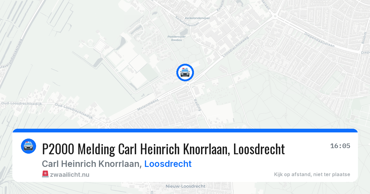 P2000 Melding Carl Heinrich Knorrlaan, Loosdrecht — 19 mei 2026