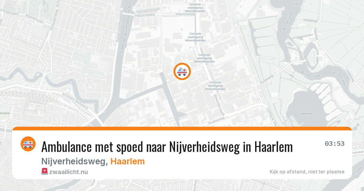 Ambulance met spoed naar Nijverheidsweg in Haarlem — 6 jun 2026