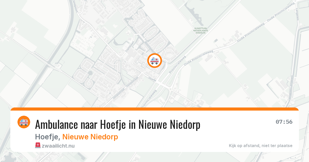 Ambulance naar Hoefje in Nieuwe Niedorp — 8 jun 2026