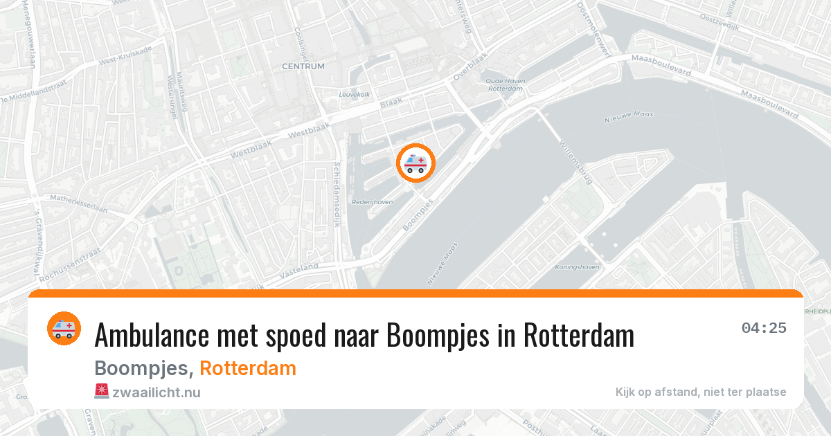 Ambulance met spoed naar Boompjes in Rotterdam — 6 jun 2026