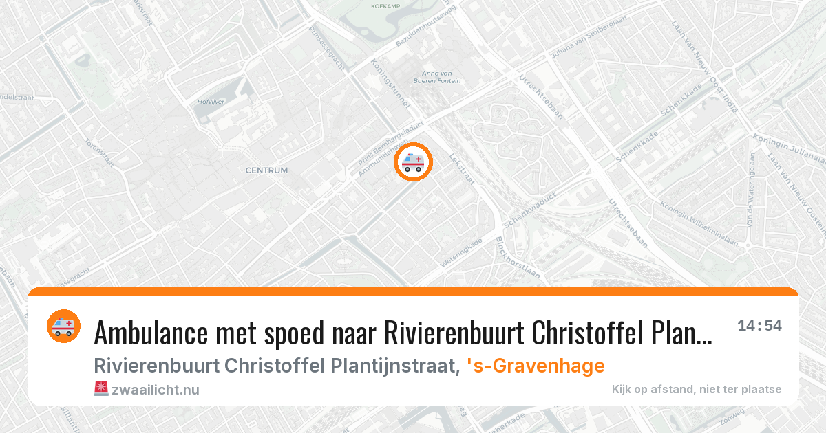 Ambulance met spoed naar Rivierenbuurt Christoffel Plantijnstraat in 's-Gravenhage — 10 feb 2026