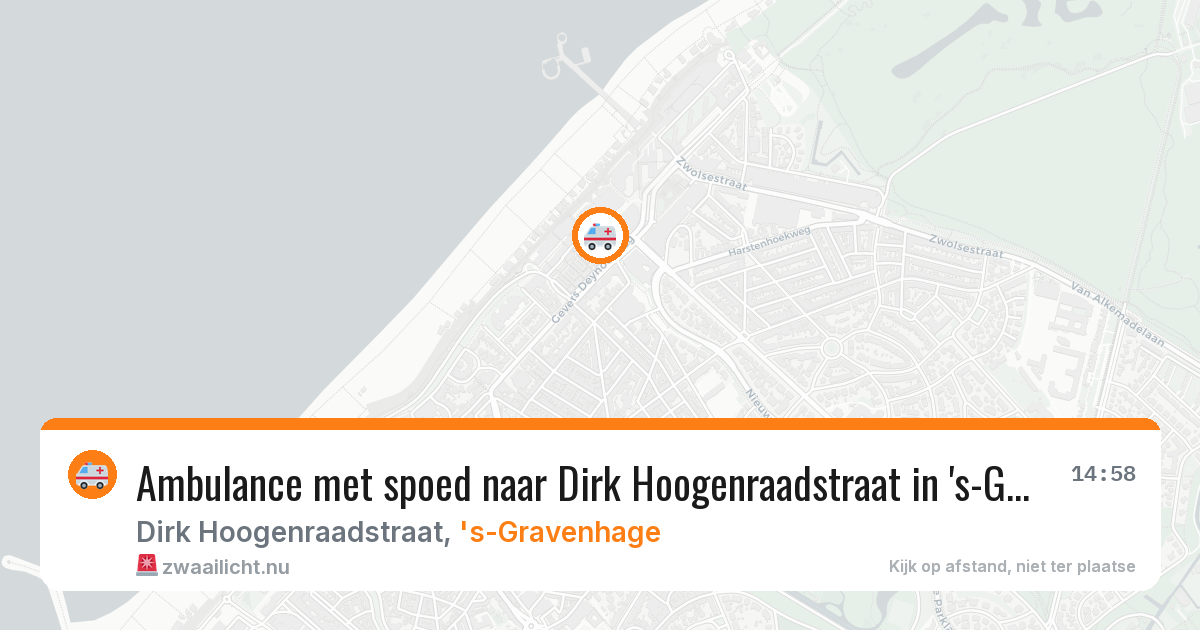 Ambulance met spoed naar Dirk Hoogenraadstraat in 's-Gravenhage — 9 jul 2026