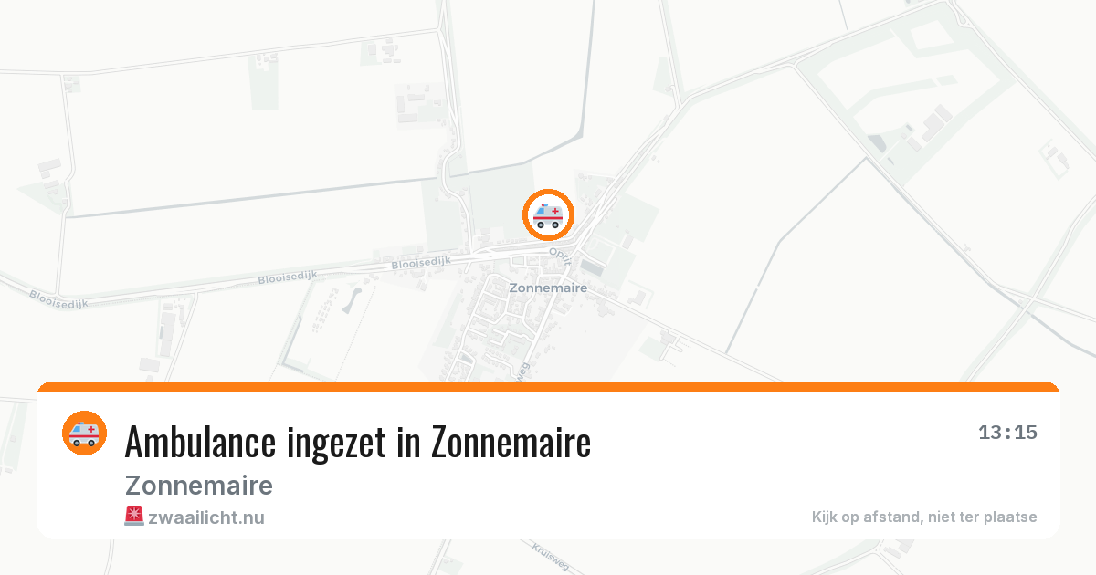 Ambulance ingezet in Zonnemaire — 2 mei 2026