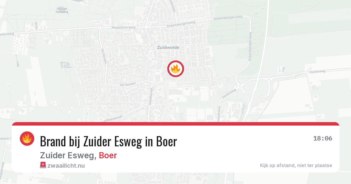 Brand bij Zuider Esweg in Boer — 19 jan 2026