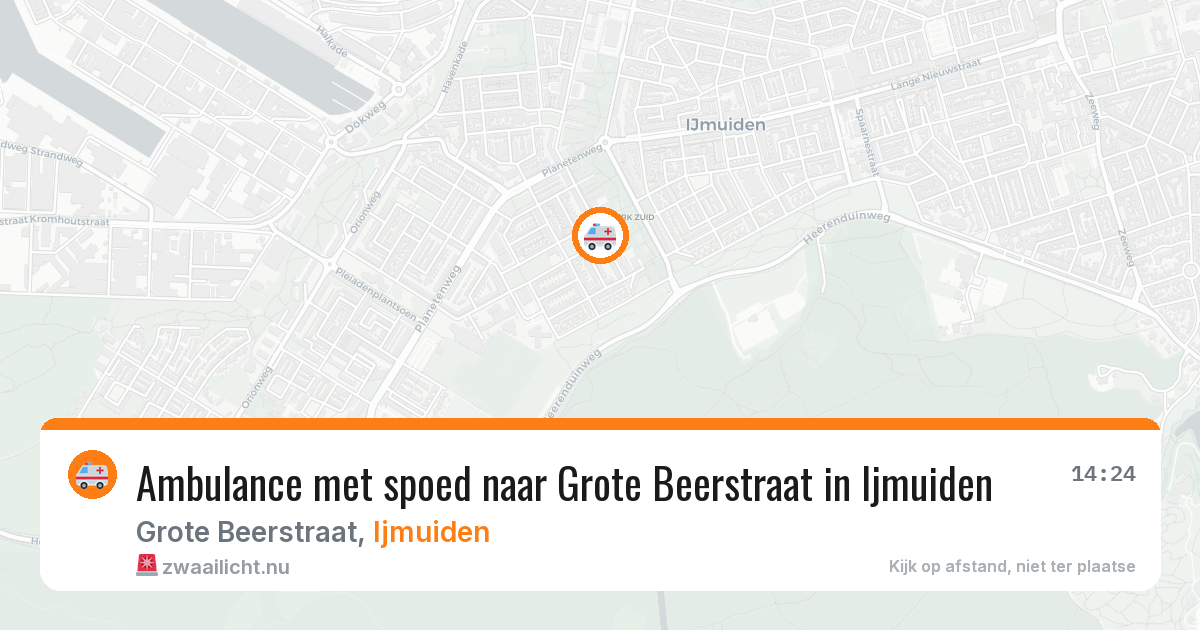 Ambulance met spoed naar Grote Beerstraat in Ijmuiden — 21 jul 2026