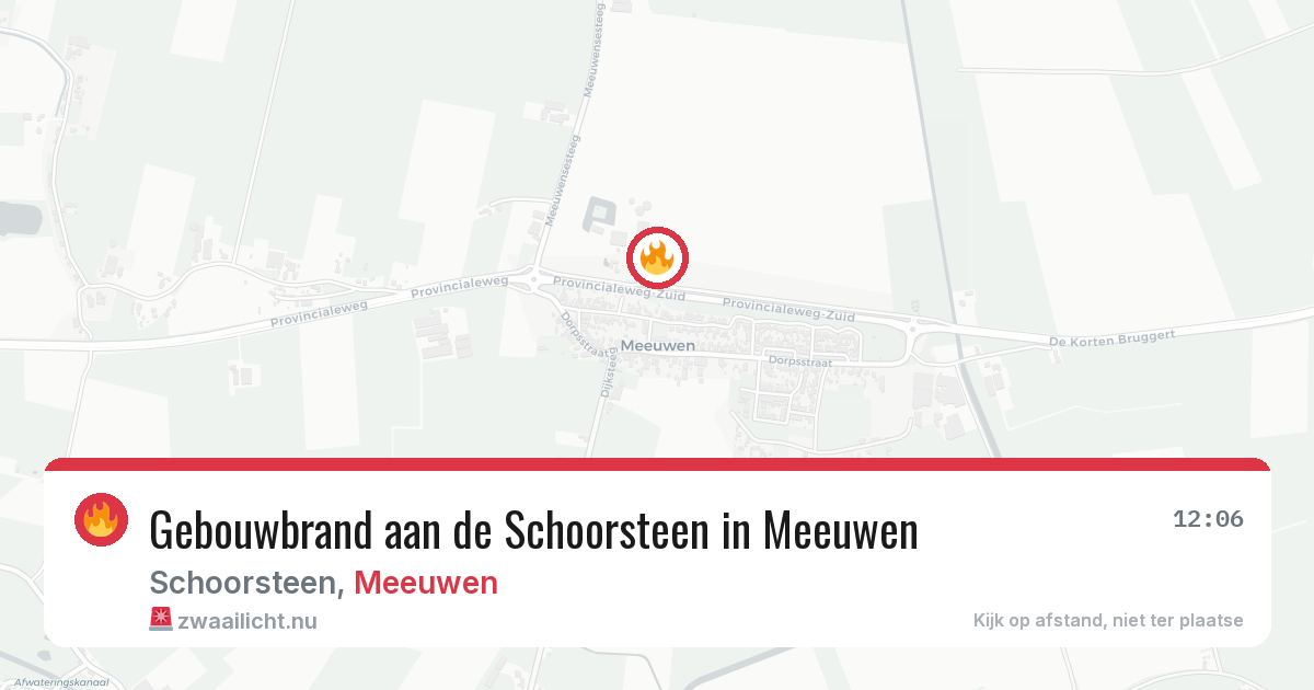 Gebouwbrand aan de Schoorsteen in Meeuwen — 26 mrt 2026