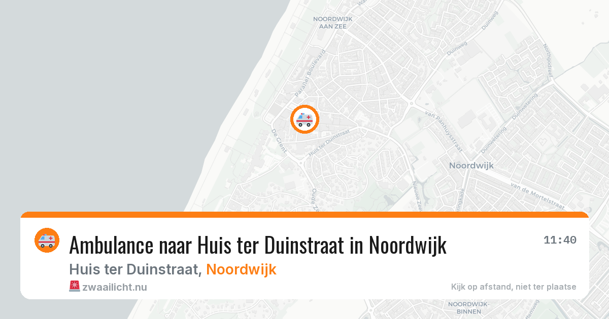 Ambulance naar Huis ter Duinstraat in Noordwijk — 25 feb 2026