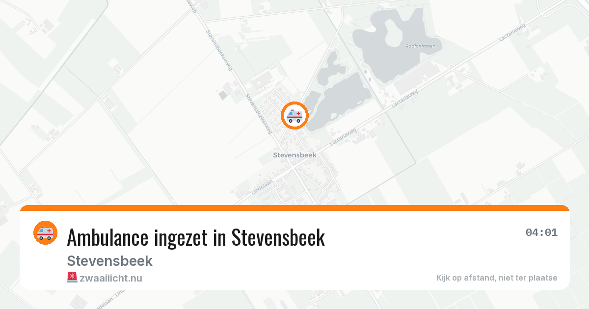 Ambulance ingezet in Stevensbeek — 2 mei 2026