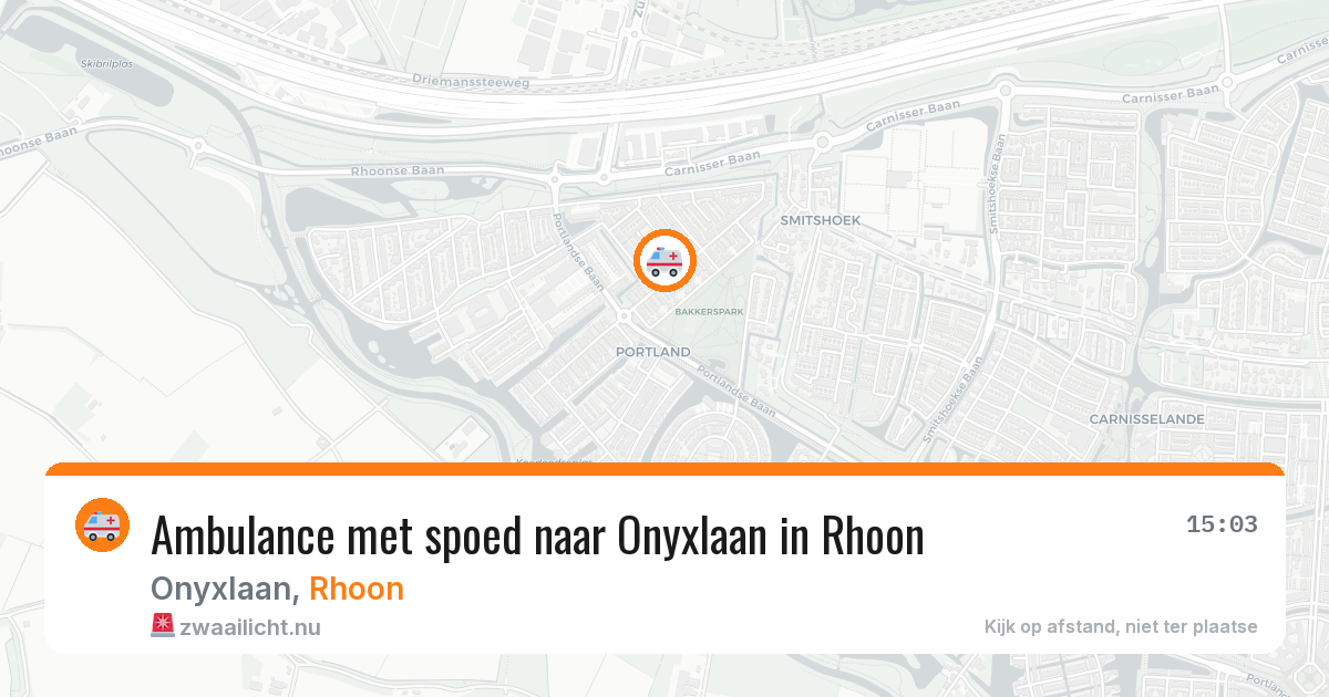 Ambulance met spoed naar Onyxlaan in Rhoon — 9 mei 2026