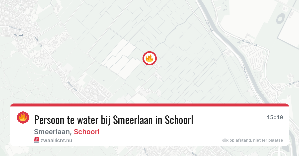 Persoon te water bij Smeerlaan in Schoorl — 7 apr 2026