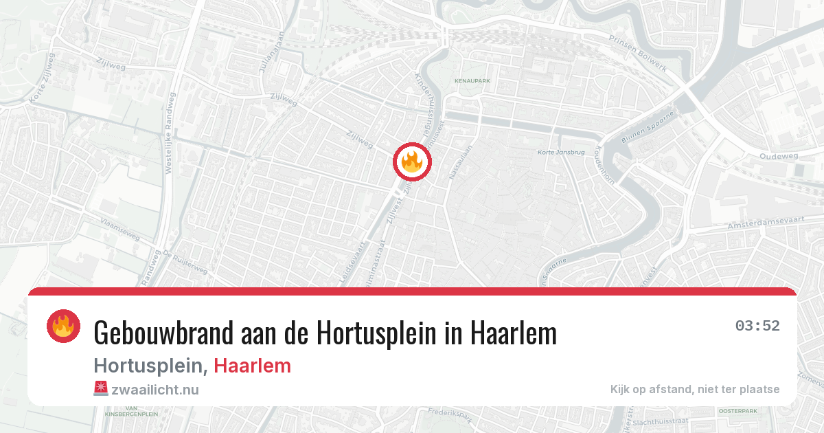 Gebouwbrand aan de Hortusplein in Haarlem — 17 mei 2026