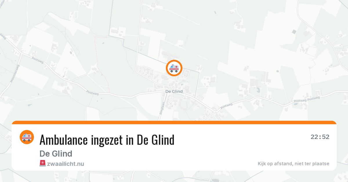 Ambulance ingezet in De Glind — 11 mei 2026