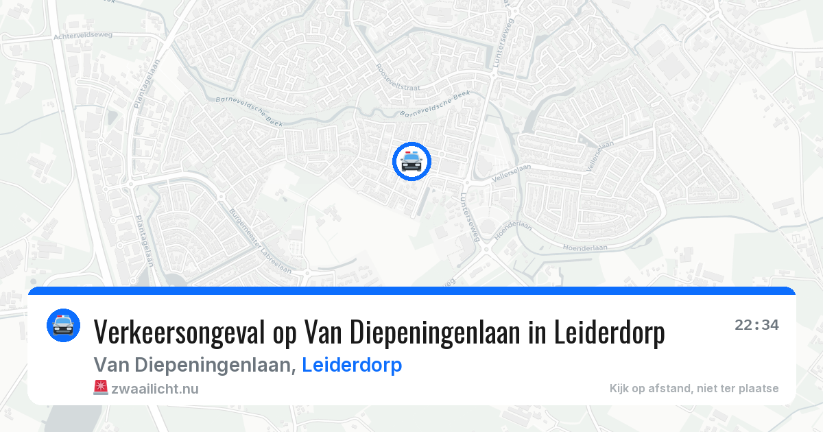 Verkeersongeval op Van Diepeningenlaan in Leiderdorp — 21 jan 2026