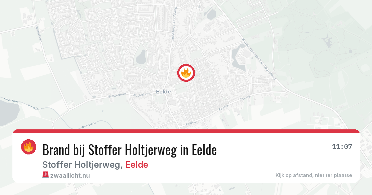 Brand bij Stoffer Holtjerweg in Eelde — 13 mei 2026