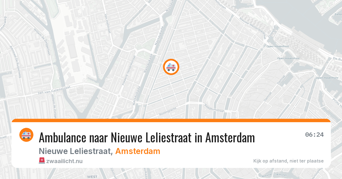 Ambulance naar Nieuwe Leliestraat in Amsterdam — 20 jul 2026