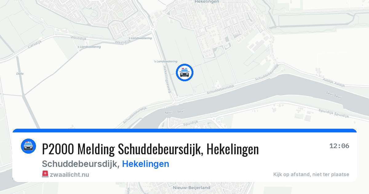 P2000 Melding Schuddebeursdijk, Hekelingen — 28 mei 2026