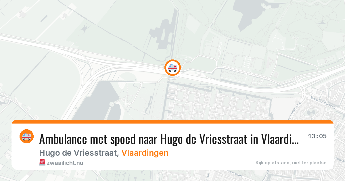 Ambulance met spoed naar Hugo de Vriesstraat in Vlaardingen — 9 mei 2026