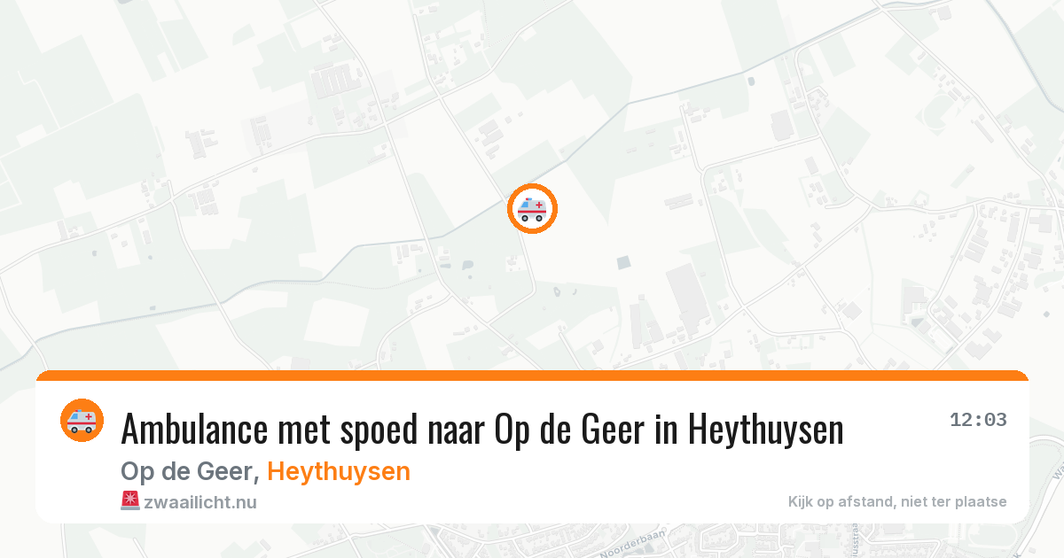 Ambulance met spoed naar Op de Geer in Heythuysen — 22 jul 2026