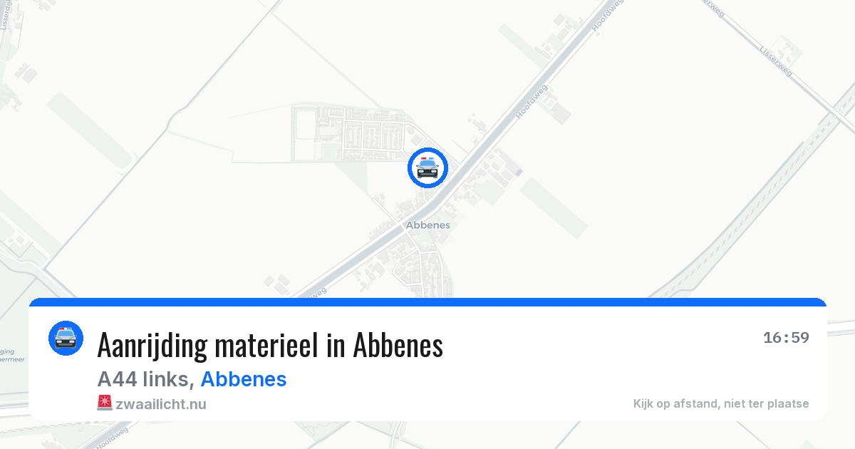Aanrijding materieel in Abbenes — 19 mrt 2026
