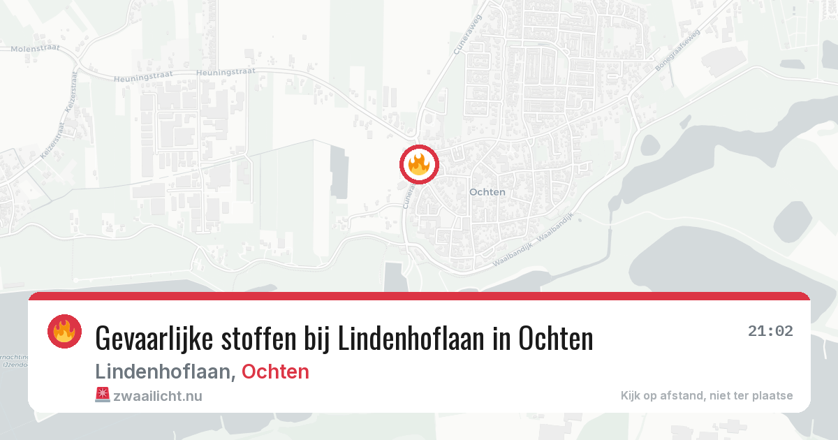 Gevaarlijke stoffen bij Lindenhoflaan in Ochten — 17 feb 2026