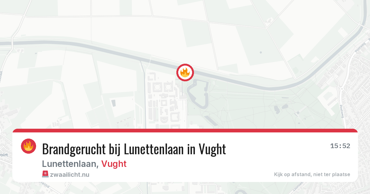 Brandgerucht bij Lunettenlaan in Vught — 27 mei 2026