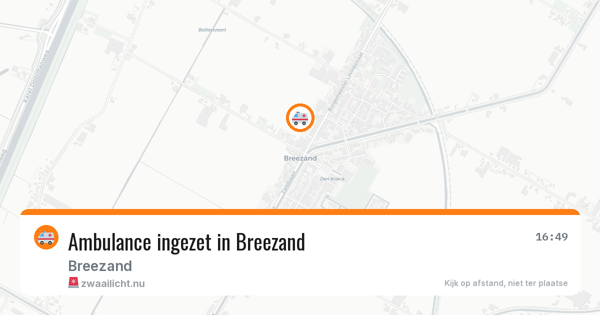 Ambulance ingezet in Breezand — 24 jul 2026