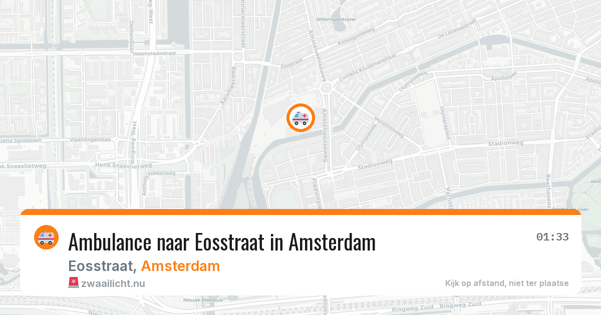 Ambulance naar Eosstraat in Amsterdam — 21 mei 2026