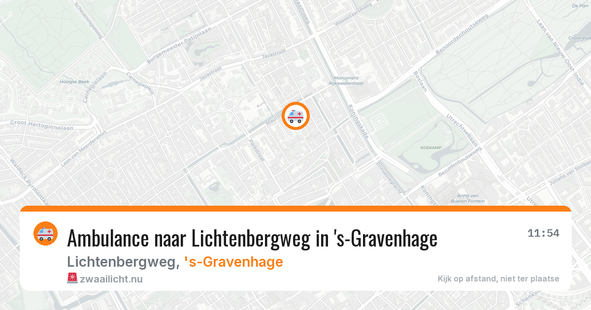 Ambulance naar Lichtenbergweg in 's-Gravenhage — 19 mrt 2026
