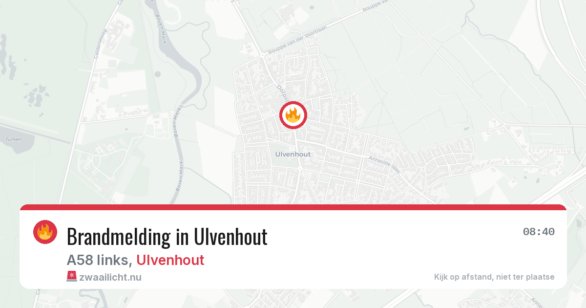 Brandmelding in Ulvenhout — 17 apr 2026