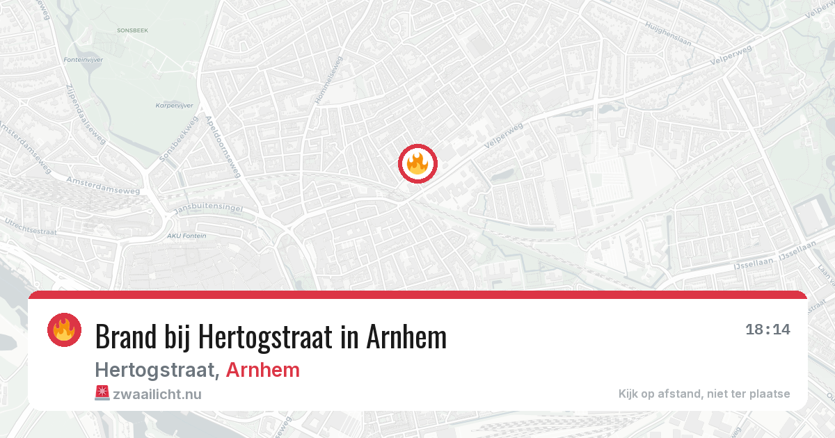 Brand bij Hertogstraat in Arnhem — 7 mei 2026