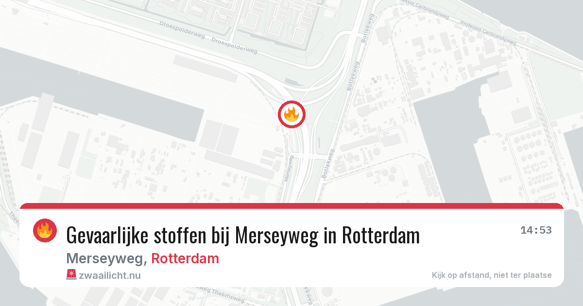 Gevaarlijke stoffen bij Merseyweg in Rotterdam — 29 mei 2026