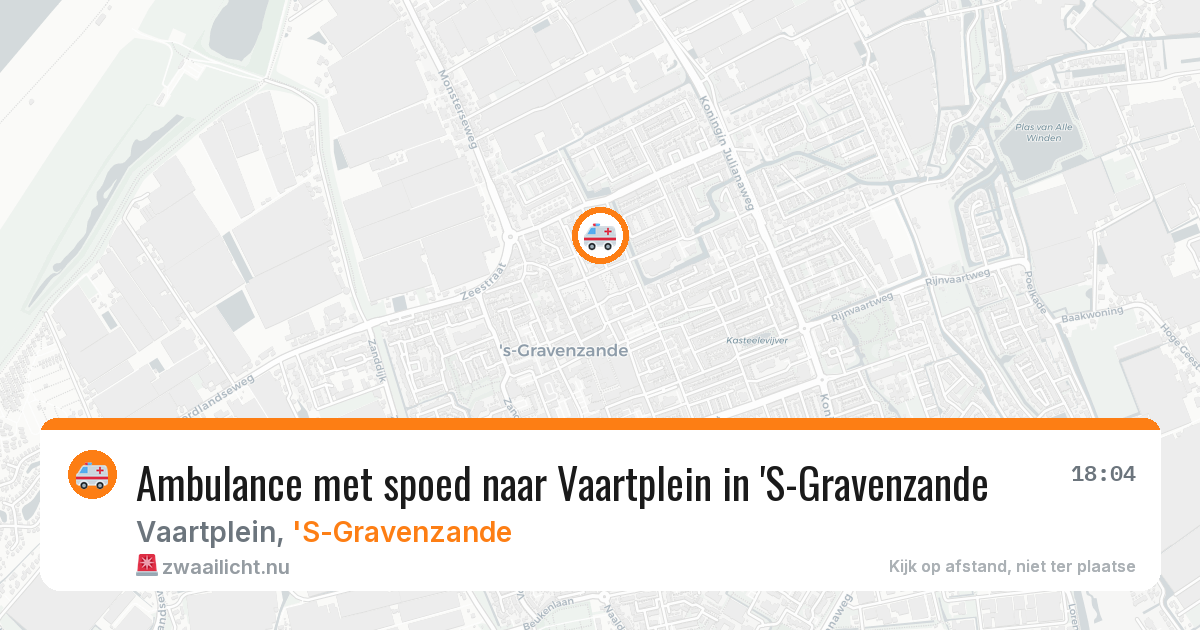 Ambulance met spoed naar Vaartplein in 'S-Gravenzande — 3 mei 2026