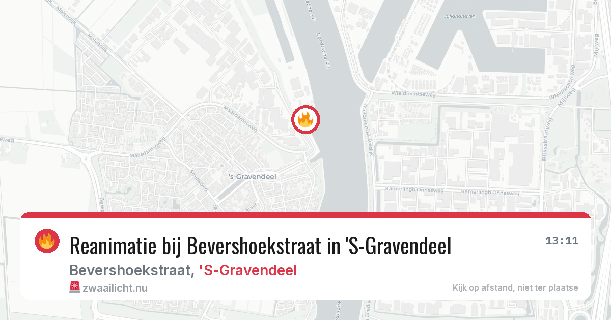 Reanimatie bij Bevershoekstraat in 'S-Gravendeel — 17 mei 2026