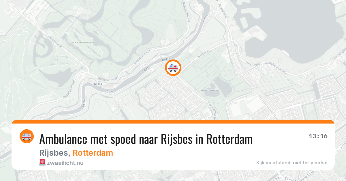Ambulance met spoed naar Rijsbes in Rotterdam — 14 jul 2026