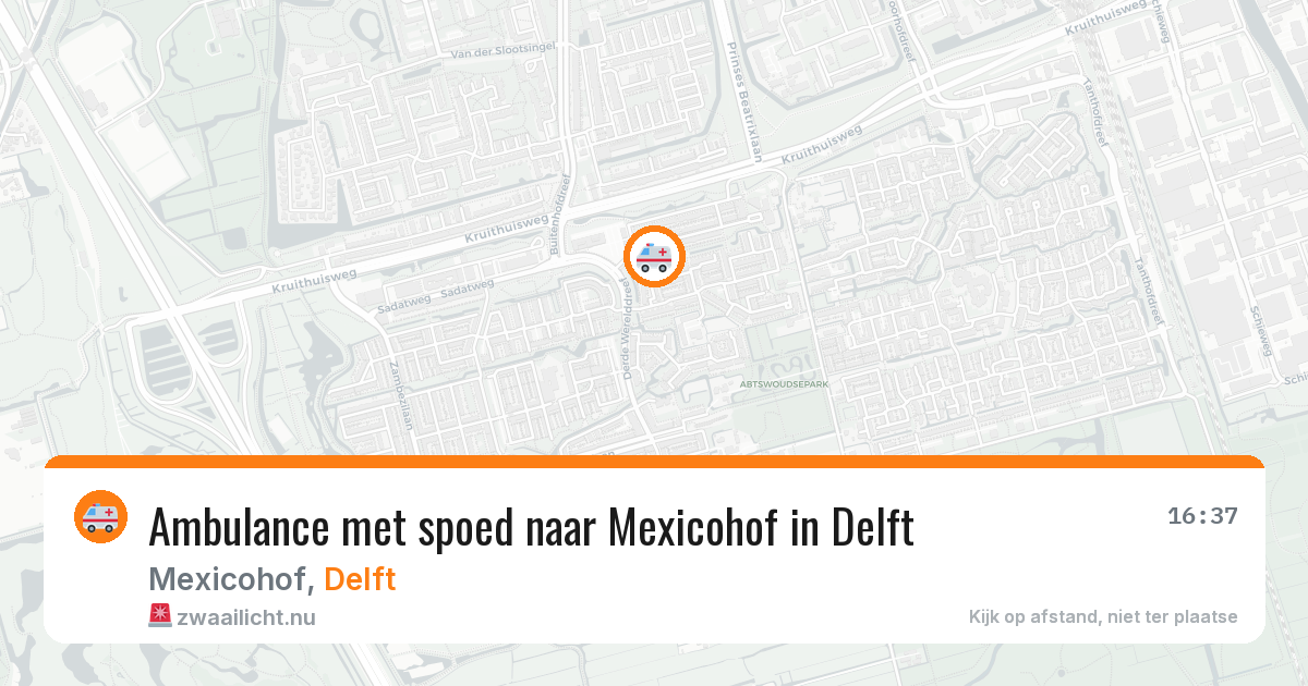 Ambulance met spoed naar Mexicohof in Delft — 2 feb 2026
