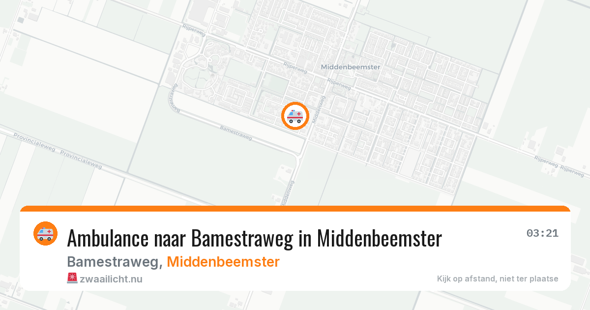 Ambulance naar Bamestraweg in Middenbeemster — 31 mei 2026