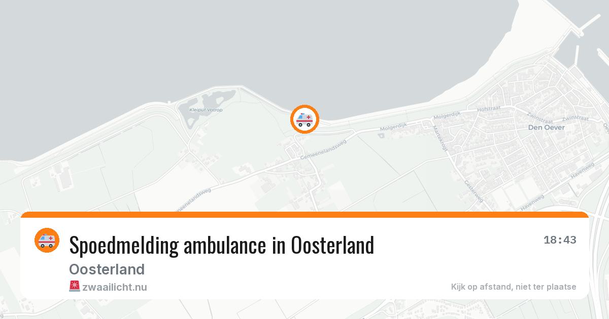Spoedmelding ambulance in Oosterland — 14 mei 2026