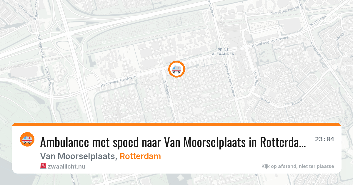 Ambulance met spoed naar Van Moorselplaats in Rotterdam — 20 jul 2026